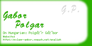 gabor polgar business card